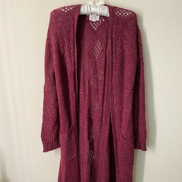 LONG BEAUTIFUL KNITTED CARDIGAN - Picture 5 of 12